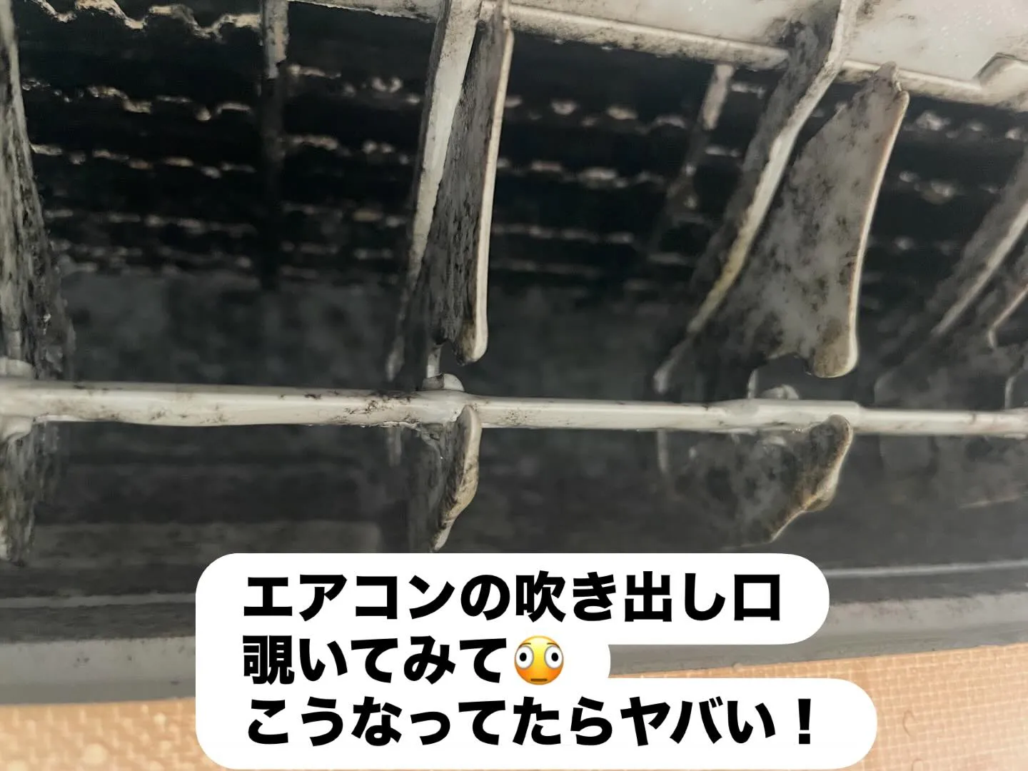 エアコン試運転の前に吹き出し口を覗いてみてください‼️見えな...